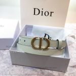 AAA Quality Dior White Leather Belt For Sale